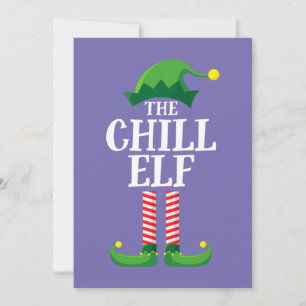 Chill Elf Matching Family Group Weihnachts-Party Einladung