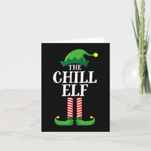 Chill Elf Matching Family Group Weihnachts-Party Karte