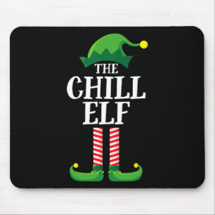 Chill Elf Matching Family Group Weihnachts-Party Mousepad