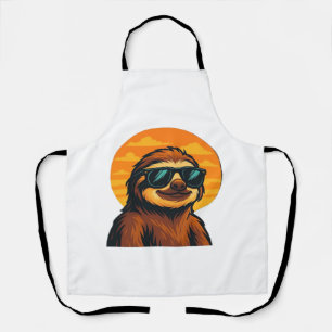 Chill Faultier mit Sonnenbrille - Retro-Sonnenunte Schürze