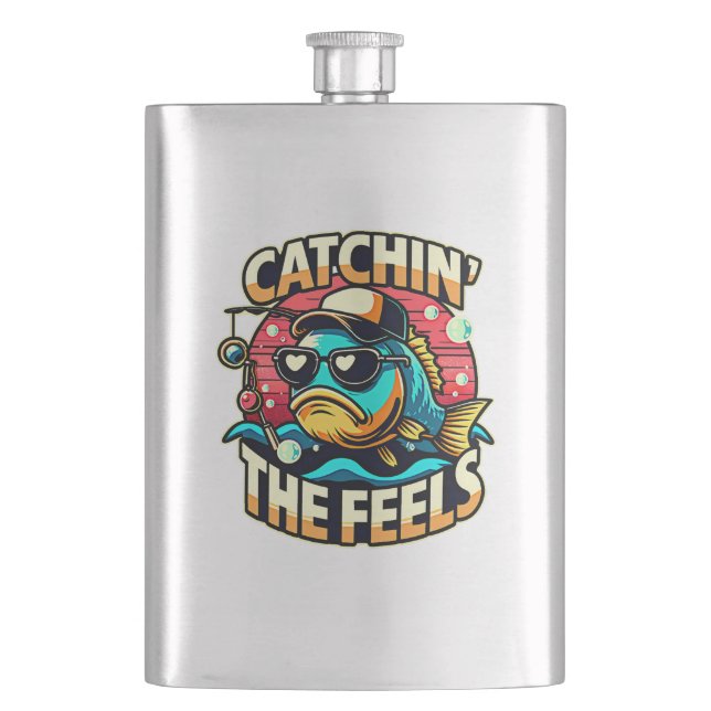 Chill Fish Vibes Flachmann (Vorderseite)