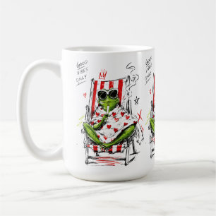Chill Frosch Gute Vibes Only Sonnenbrille Kunst Kaffeetasse