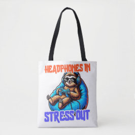 Chill Gamer Sloth Kopfhörer Controller Relax Tasche