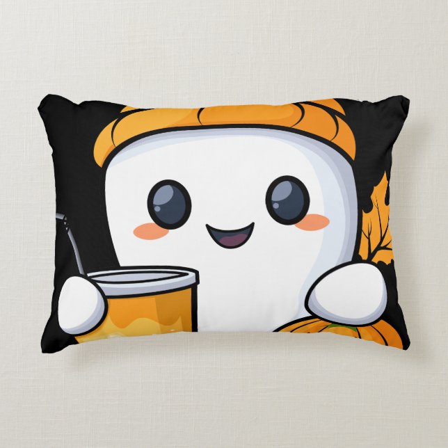 Chill Ghost Warme Kaffee Gemüter Fall Dekokissen (Vorderseite)
