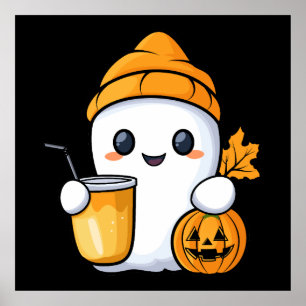 Chill Ghost Warme Kaffee Gemüter Fall Poster