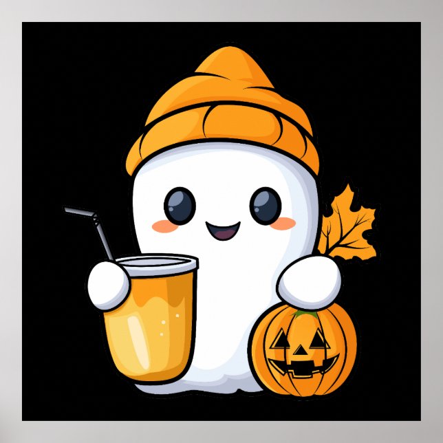 Chill Ghost Warme Kaffee Gemüter Fall Poster (Vorne)