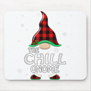 Chill Gnome Buffalo Kariert Matching Family Christ Mousepad