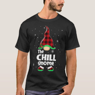 Chill Gnome Buffalo Kariert Matching Family Christ T-Shirt