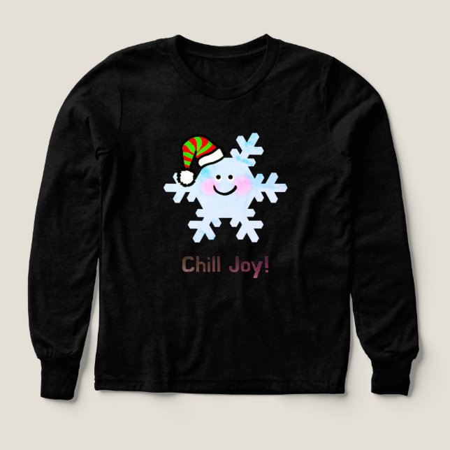 Chill Joy! - Süße Weihnachts-Schneeflocke lächelt (Design Vorderseite)