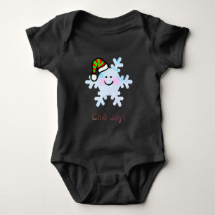 Chill Joy! - Süße Weihnachts-Schneeflocke lächelt Baby Strampler
