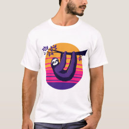 Chill like a sloth - Retro Sunset Sloth T-Shirt