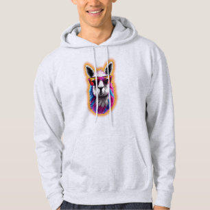 Chill Llama   Funky Synthwave Hoodie