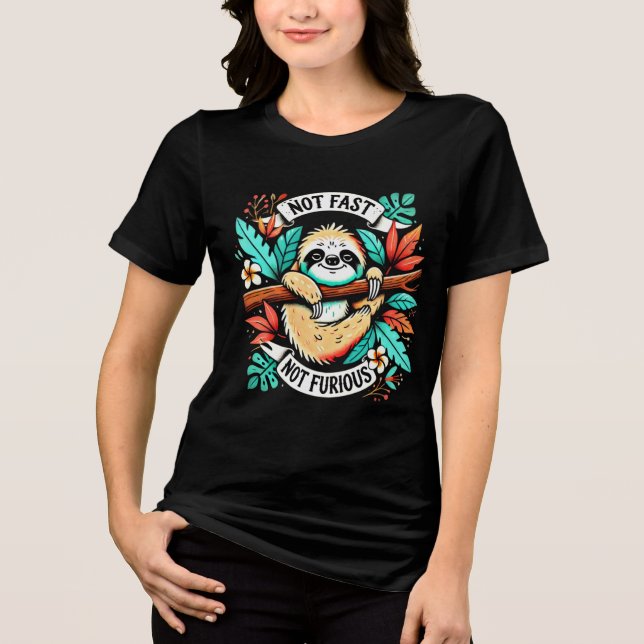 Chill Mode aktiviert - Sloth Tri-Blend-Shirt Tri-Blend Shirt (Vorderseite)
