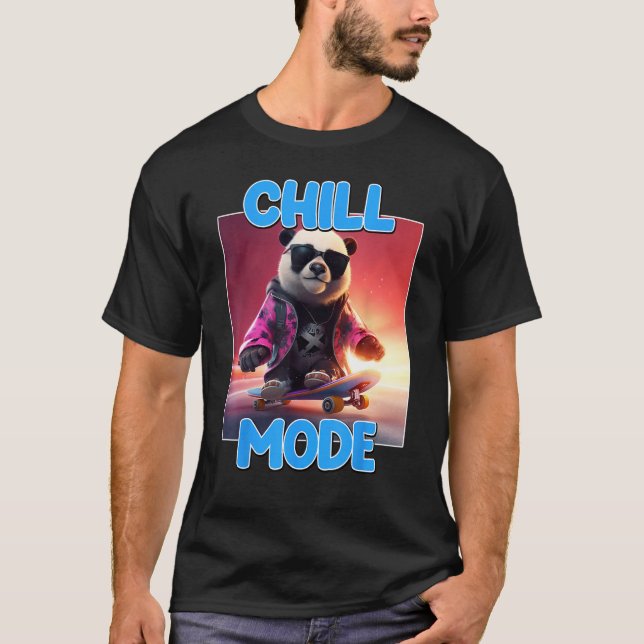 Chill Mode Panda Bear Animal  Cute Panda T-Shirt (Vorderseite)