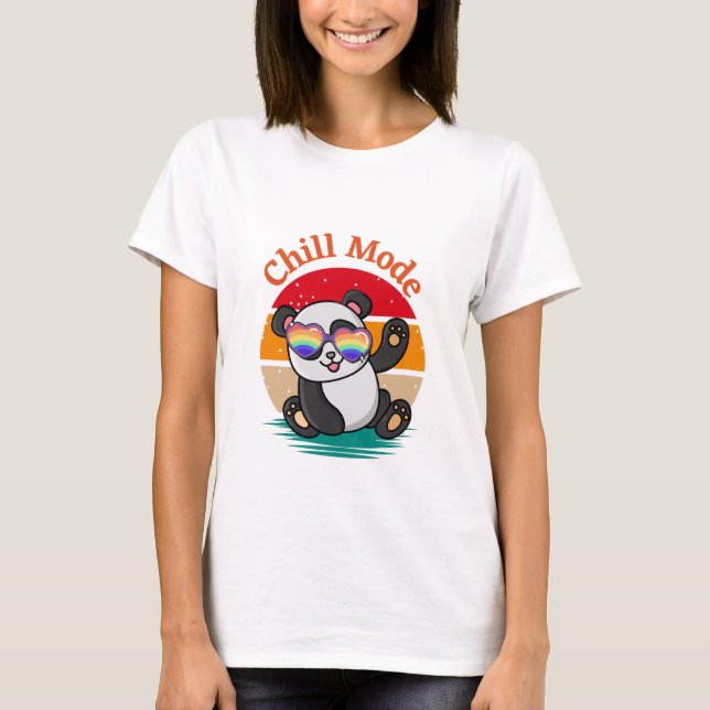 Chill Mode Panda T-Shirt (Vorderseite)
