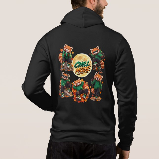 Chill Mode Roter Panda Hoodie (Rückseite)
