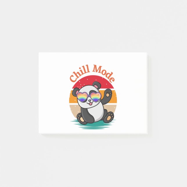 Chill-Modus-Panda Post-it Klebezettel (Vorderseite)