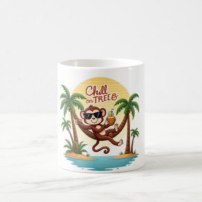 Chill Monkey Tropical Sunset Mug (Centre)