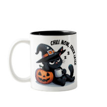 Chill Now - Trick Later Katze & Kürbis | Halloween