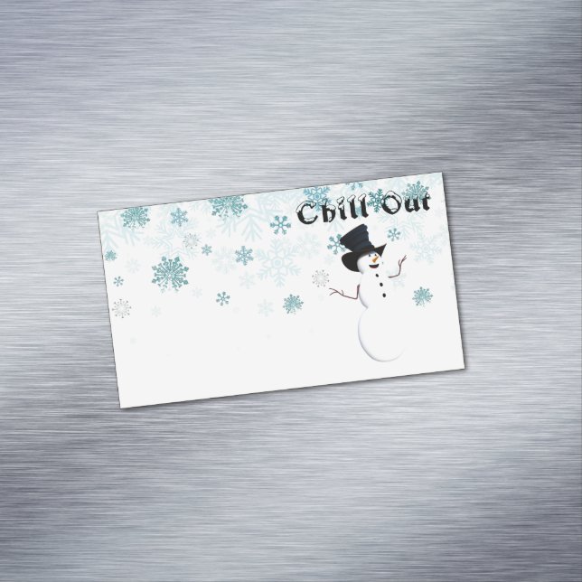 Chill Out Business Card Magnet (Beispiel)