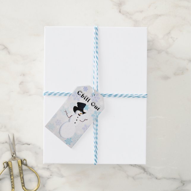 "Chill Out Gift"-Tag Geschenkanhänger (Mit Garn)