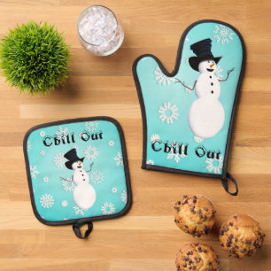 Chill Out Oven Mitt & Pot Holder Ofenhandschuh & Topflappen-Set