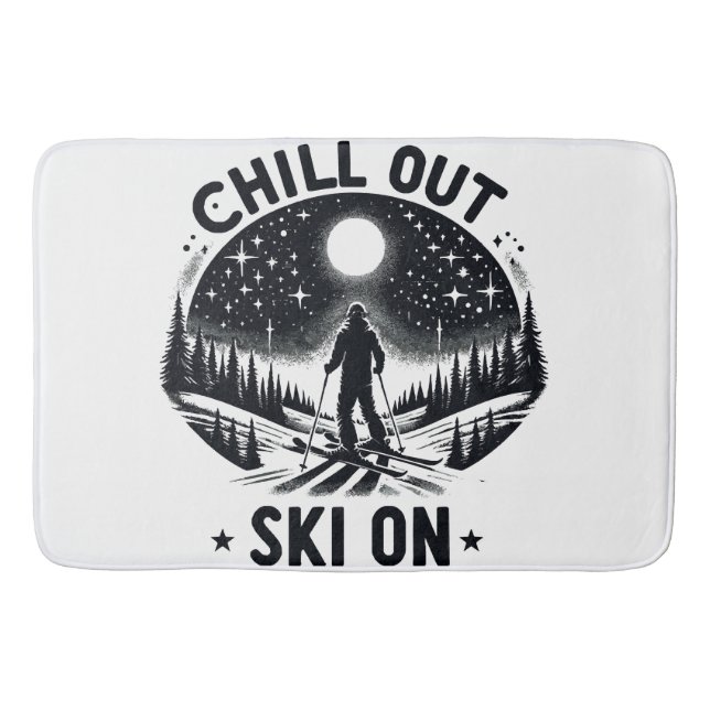 Chill out Ski on on Badematte (Vorderseite)