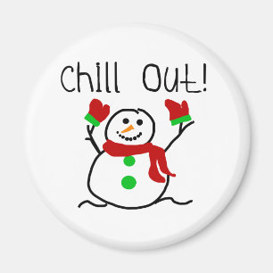 Chill Out Snowman Magnet