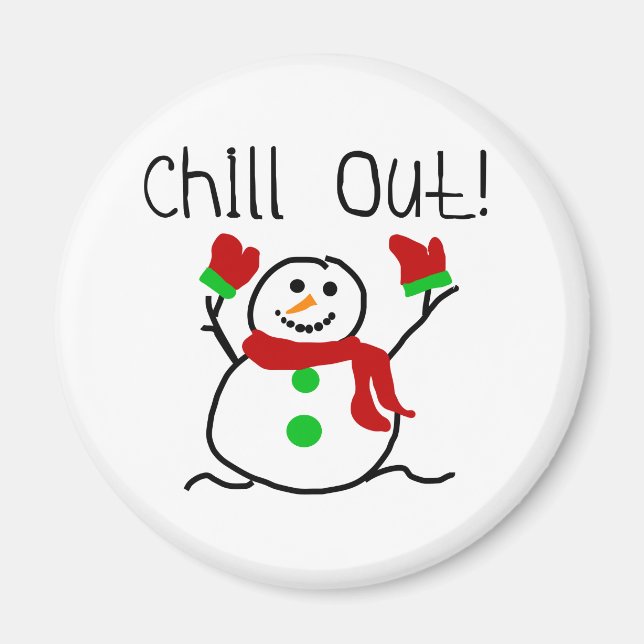 Chill Out Snowman Magnet (Vorne)