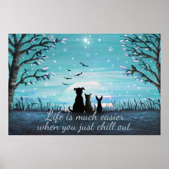 Chill Out Winter Sunset Poster (Vorne)