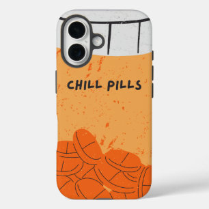 'Chill-Pillen'-Medizinflasche Gute Vibes Humor iPhone 16 Hülle