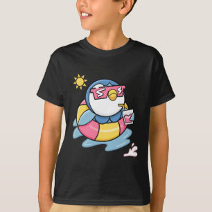 Chill-Pinguin-Sommer-Float-Getränk Lustiger Urlaub T-Shirt