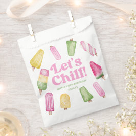 Chill Pink Retro Popsicle Birthday Party Geschenktütchen