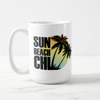 Chill, plage et chill Palm Tree Mug