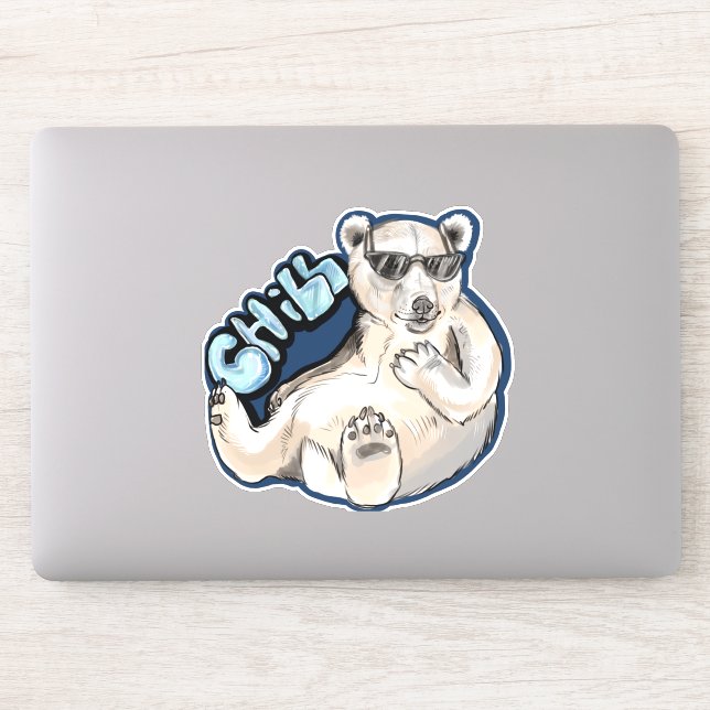 Chill Polar Bear Aufkleber (Computer)