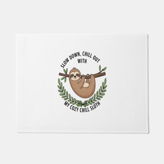Chill Sloth, USA Animal Fußmatte (Vorderseite)