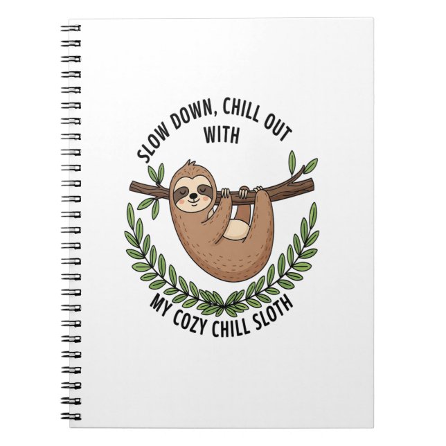 Chill Sloth, USA Animal Notizblock (Vorderseite)