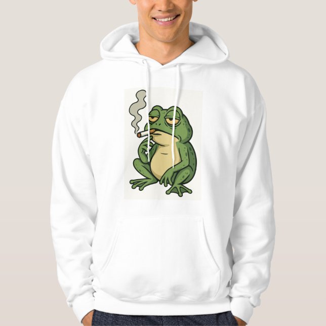 Chill Smoking Frog Hoodie (Vorderseite)