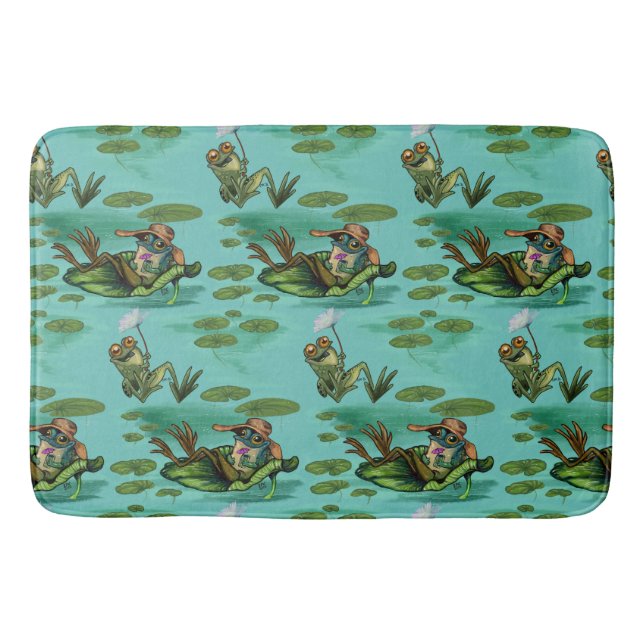 Chill Summer Frogs Badematte (Vorderseite)