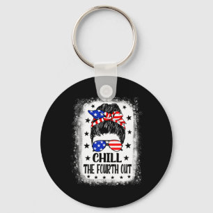 Chill the vierten out lustigen Patriotic 4. Juli W Schlüsselanhänger