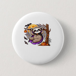 Chill Thrills Halloween Sloth Oversifizierter T - Button