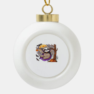 Chill Thrills Halloween Sloth Oversifizierter T - Keramik Kugel-Ornament