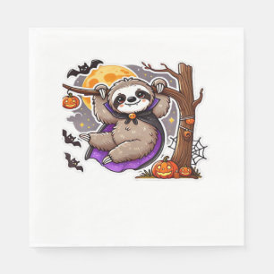 Chill Thrills Halloween Sloth Oversifizierter T - Serviette