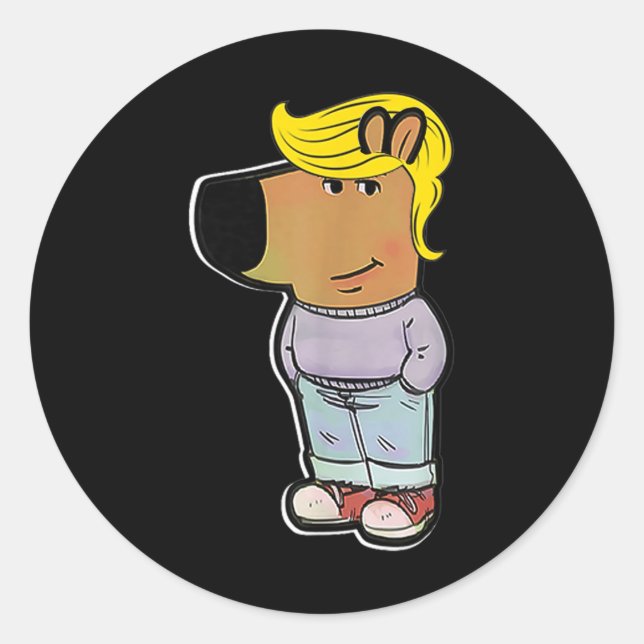 Chill Trump Meme Funny Chill Typ Meme Runder Aufkleber (Vorderseite)