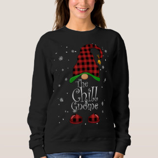Chill Vater Gnome Buffalo Kariert Matching Family Sweatshirt