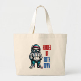 Chill Vibes Hoodie Sloth Streetwear Jumbo Stoffbeutel