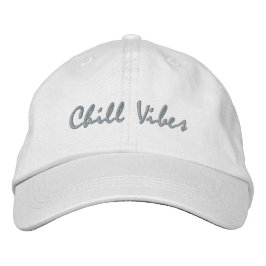 Chill Vibes White Hat Bestickte Baseballkappe