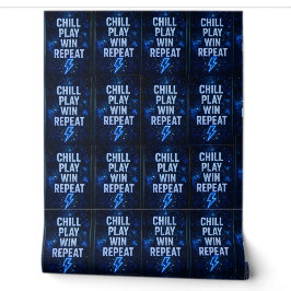 Chill, wiederhole futuristisches blaues Neon-Muste Tapete
