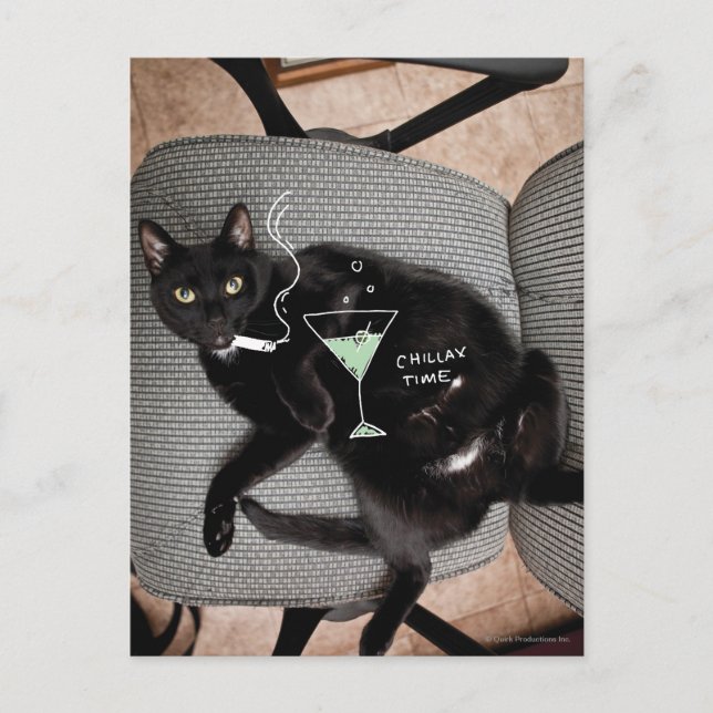 Chillax Cat Postkarte (Vorderseite)