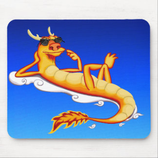 Chillax Drache (blau) Mousepad